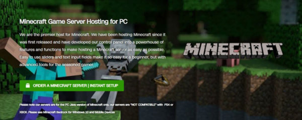 serveur d'hébergement Minecraft