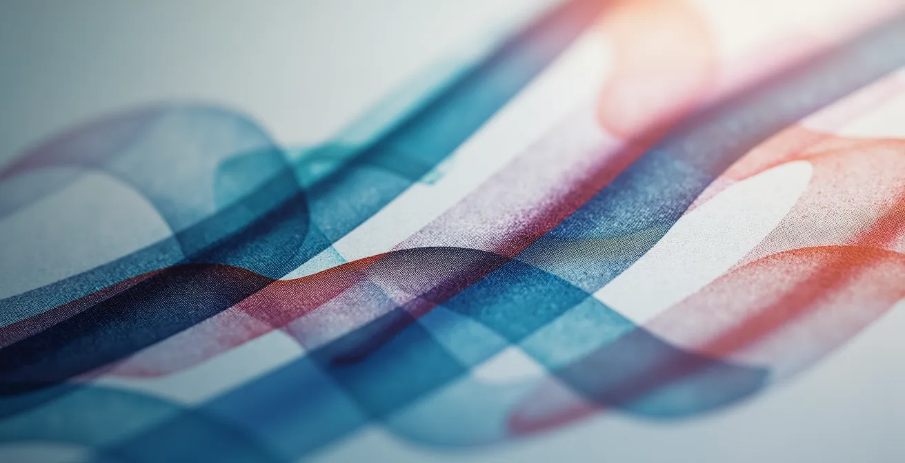 Gros plan macro sur des courbes de graphiques imprimées avec texture de papier et jeu de lumière